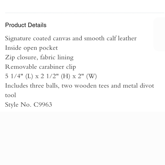 👀50% OFF 👀⛳️ NWT‼️ Coach brand 6-piece Golf Set in Case - Picture 5 of 7